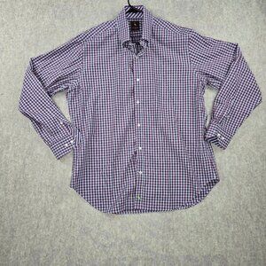 Tailorbyrd Mens XL Long Sleeve Plaid Button-Up Shirt 100% Cotton